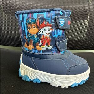 Kids Toddlers Blue Paw Patrol Winter Snow Boots Sz 7